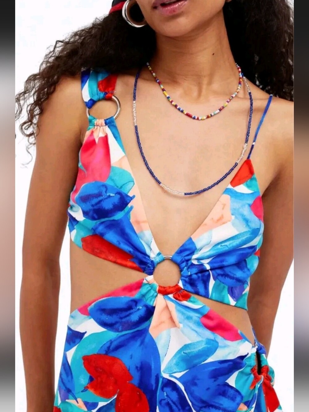 New For Love & Lemons Lorenza Cutout Satin Mini Dress NWT Small - Picture 3 of 6